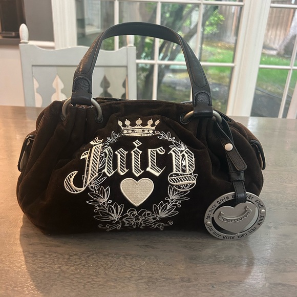 Juicy Couture Handbags - Vintage Juicy Couture Shoulder Bag Baby Fluffy with Juicy Embroidery